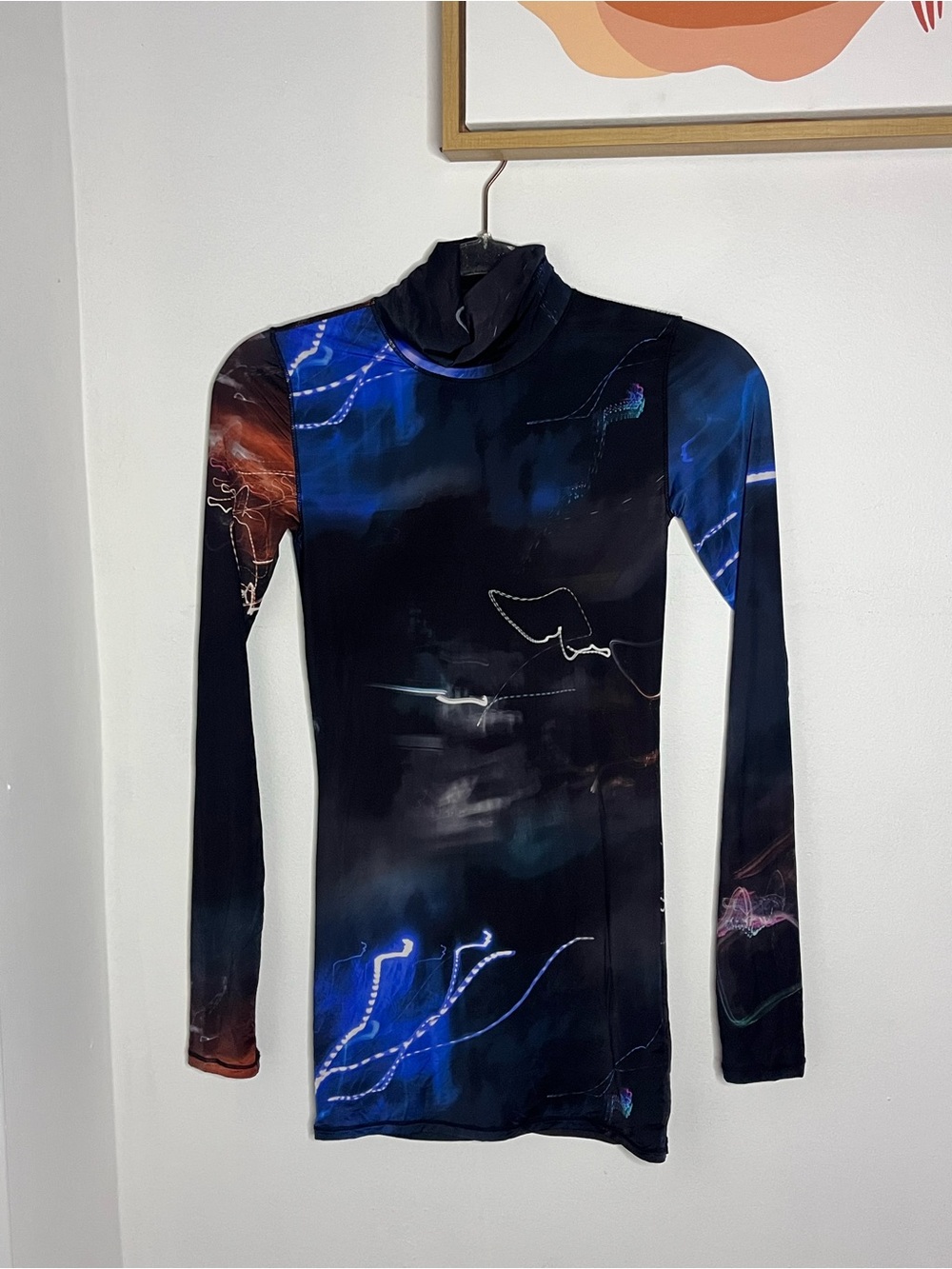 Aritzia Babaton 1-O1 Aesthetic Captured Lights Longsleeve Mini Dress XS